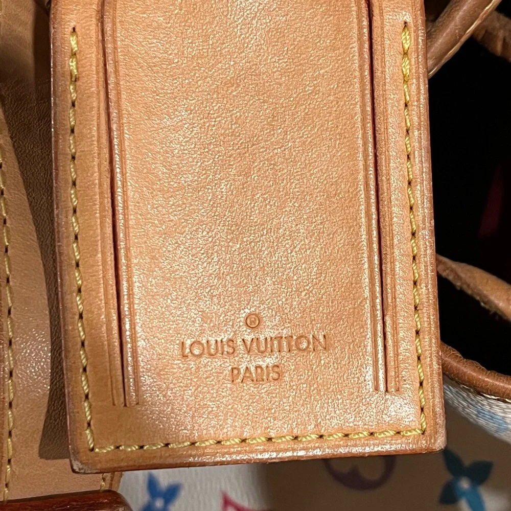 Louis Vuitton Multicolor Petite Noe White Murakami Shoulder Bag Tote - Picture 10 of 11